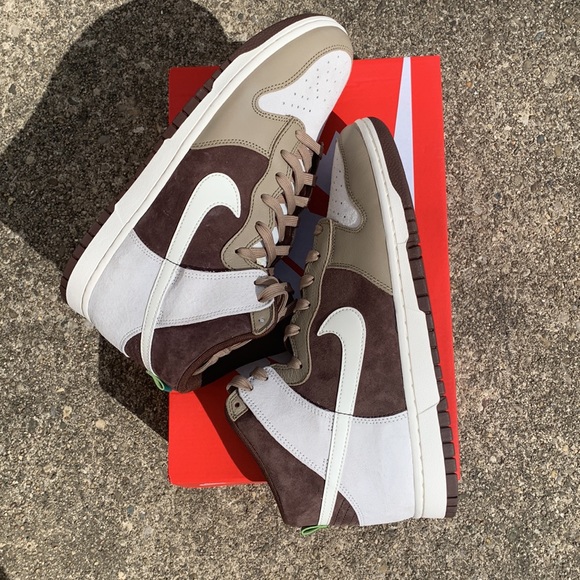 NEW Nike Dunk Hi Retro PRM Light Chocolate Size 11.5 Men - Picture 8 of 11